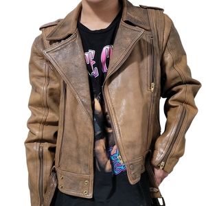 90s Motorcycle Biker 2-in-1 Convertible Leather Jacket